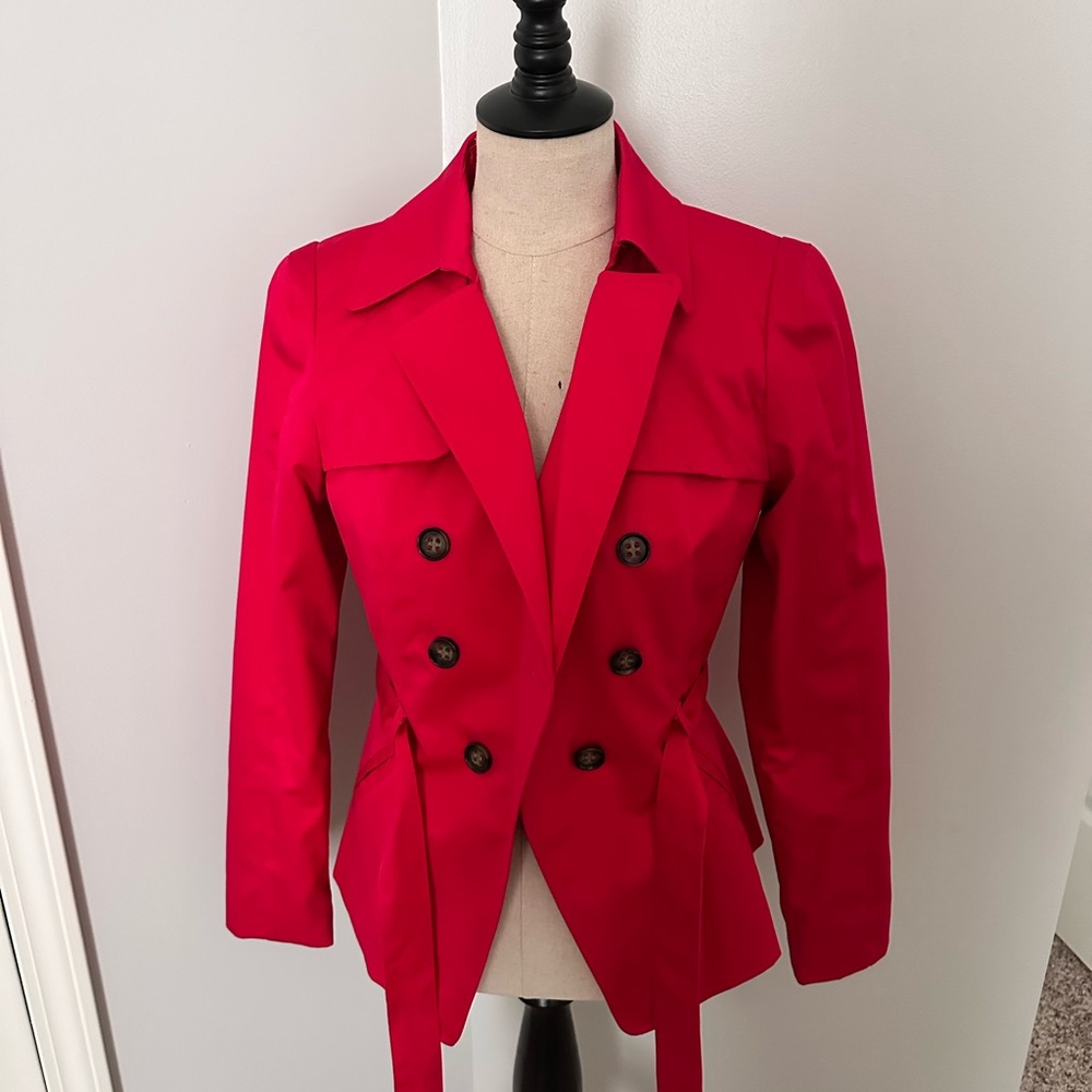 H&M Vibrant Reddish/hot pink Double-Breasted Blazer